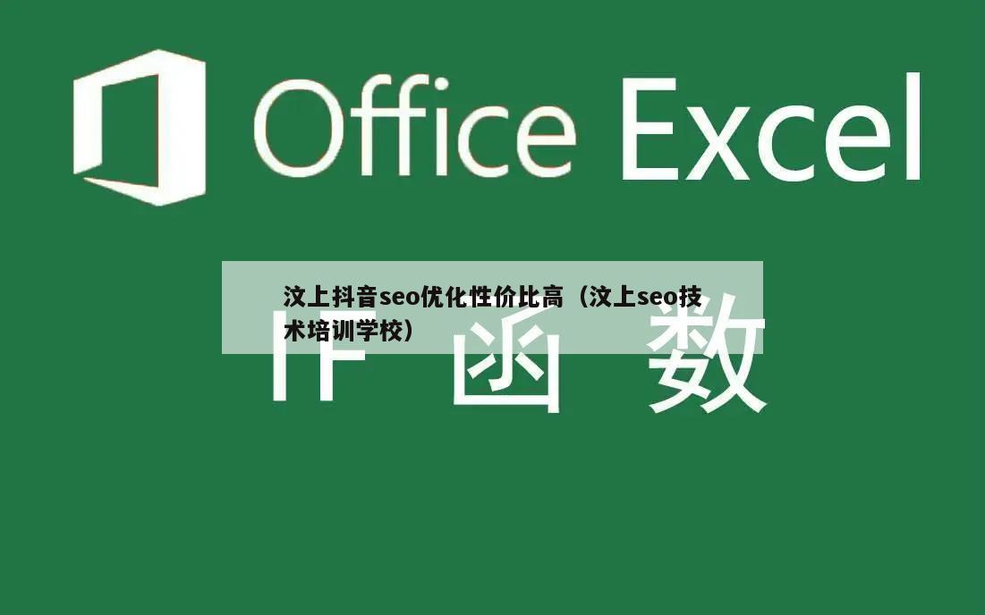 汶上抖音seo优化性价比高（汶上seo技术培训学校）